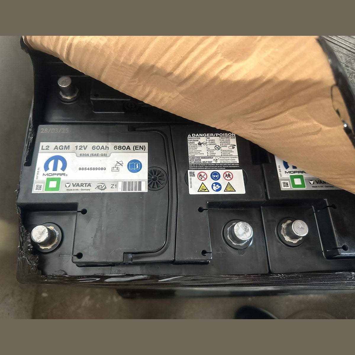 9854589080 MOPAR BATTERIA AUTO AGM 60Ah 680A per START & STOP -