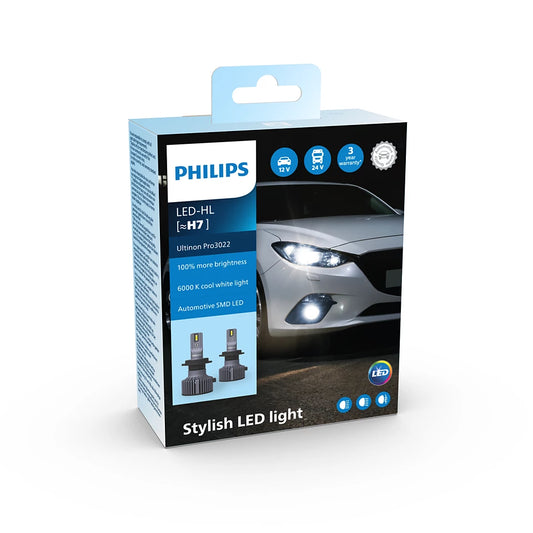 Philips Ultinon Pro3022 Kit H7 a Led/HL 6000K 12/24 Volt LUM11972U3022X2 01802194